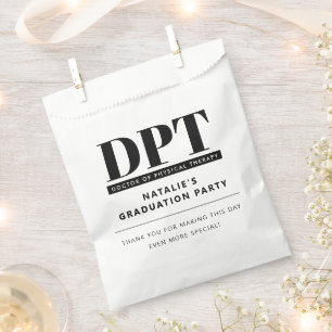 Custom Modern DPT Doctor of Physical Therapy Party Favor Bag