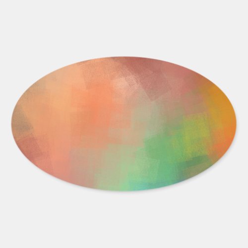 Custom Modern Elegant Abstract Blank Template Oval Sticker