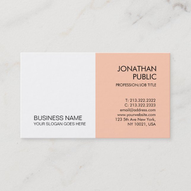 Custom Modern Elegant Corporate Company Template Business Card (Front)