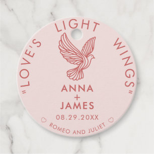 Custom Modern Elegant Couple Stylish Heart Quote Favor Tags