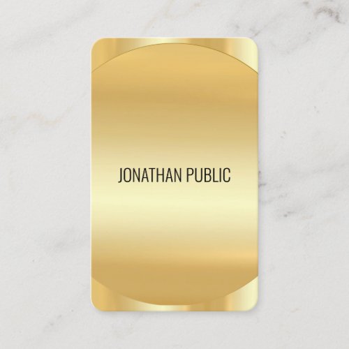 Custom Modern Elegant Faux Gold Template Luxury Business Card