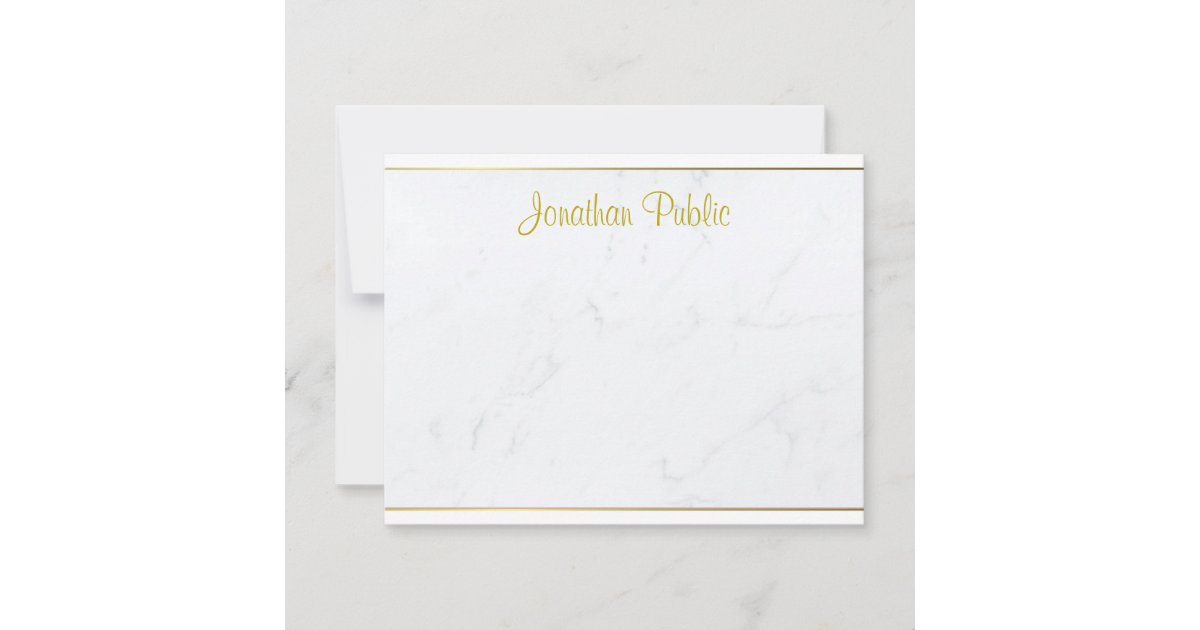 Custom Modern Elegant Gold Hand Script Template | Zazzle