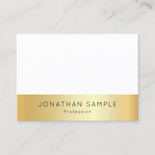 Custom Modern Elegant Gold White Simple Template Business Card