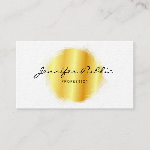 Custom Modern Elegant Handwritten Gold Template Business Card