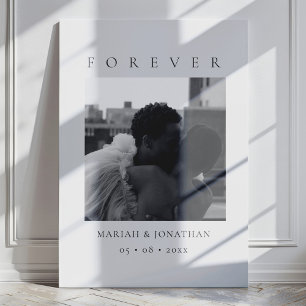 Custom Modern Elegant Minimal Newlywed Gift Canvas Print