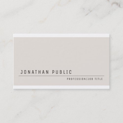 Custom Modern Elegant Minimalist Template Business Card