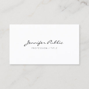 Custom Modern Elegant Minimalist Typography Script Business Card