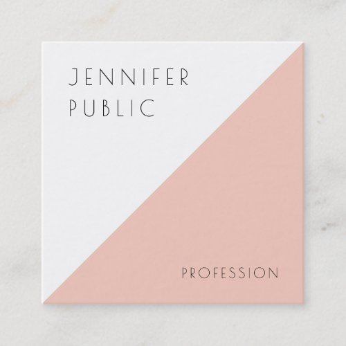 Custom Modern Elegant Minimalistic Template Square Business Card