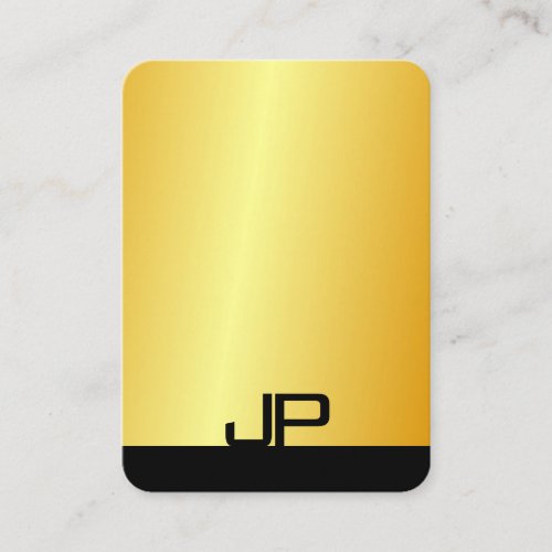Custom Modern Elegant Monogram Gold Look Template Business Card