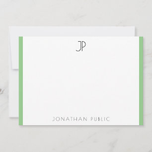 Custom Modern Elegant Monogram Trendy Smart Note Card