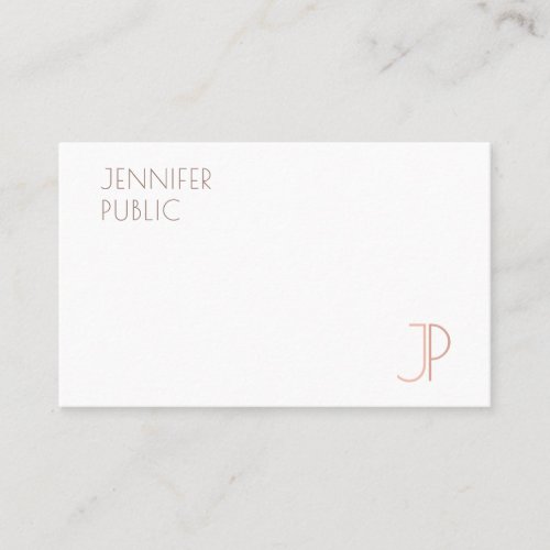 Custom Modern Elegant Monogrammed Template Business Card