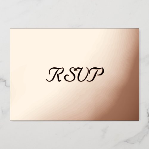 Custom Modern Elegant Party Event RSVP Rose Gold Foil Invitation