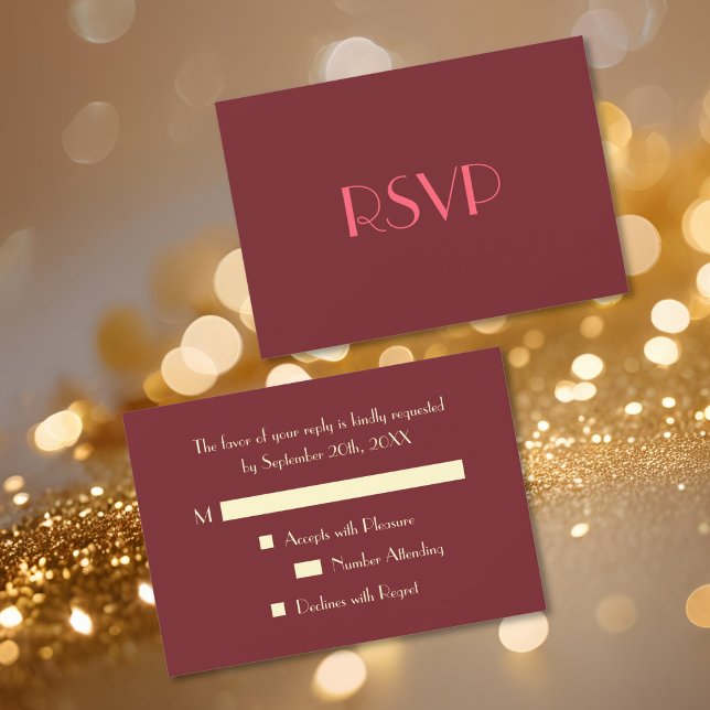 Custom Modern Elegant Party RSVP Invitation Card (Custom Modern Elegant Party RSVP Invitation Card)