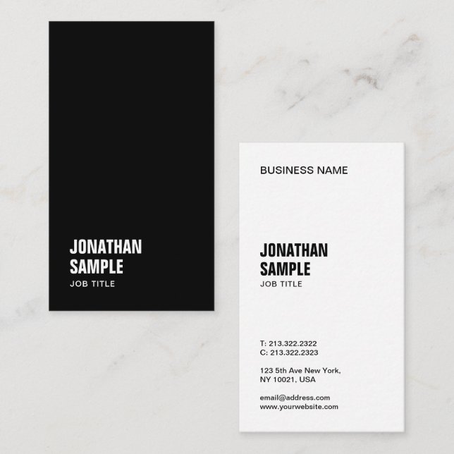 Custom Modern Elegant Personalized Template Simple Business Card (Front/Back)
