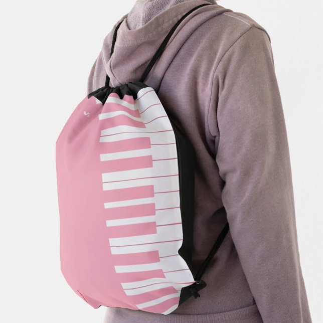 Custom modern elegant piano keys drawstring bag (Insitu)