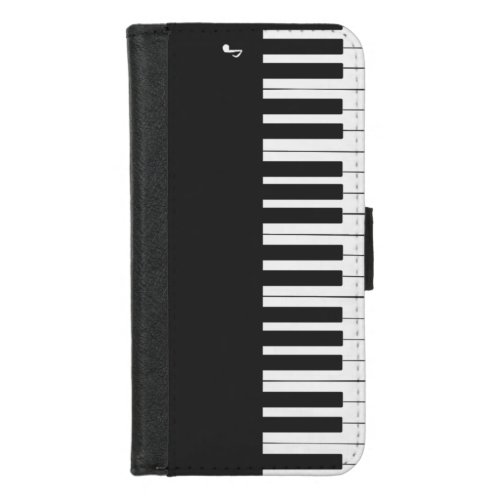 Custom modern elegant piano keys iPhone 87 wallet case