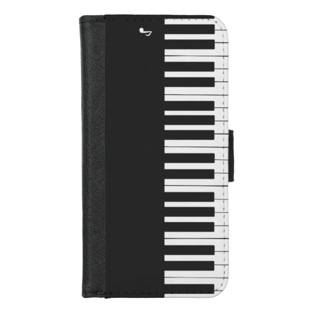 Custom modern elegant piano keys iPhone wallet case (Front)