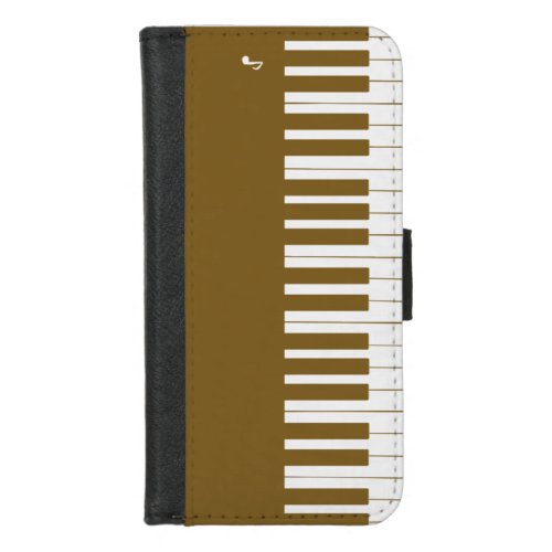 Custom modern elegant piano keys iPhone 87 wallet case