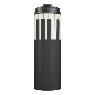 Custom modern elegant piano keys thermal tumbler