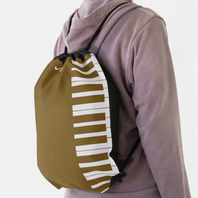 Custom modern elegant piano musical note tote bag (Insitu)