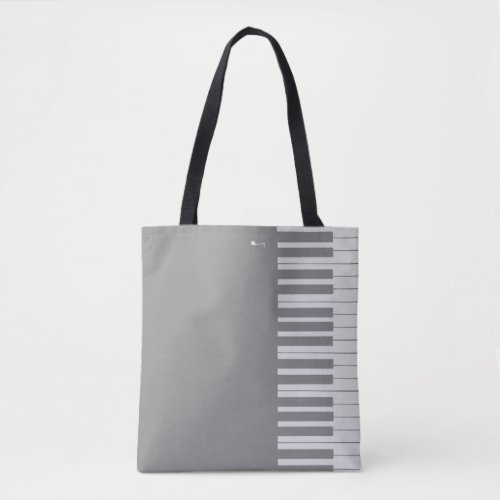 Custom modern elegant piano musical note tote bag
