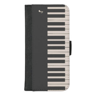 Custom modern elegant piano musical note tote bag iPhone 8/7 plus wallet case