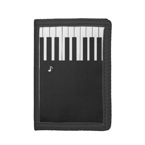Custom modern elegant piano musical note tote bag trifold wallet