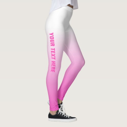 Custom Modern Elegant Pink Create Your Own Leggings