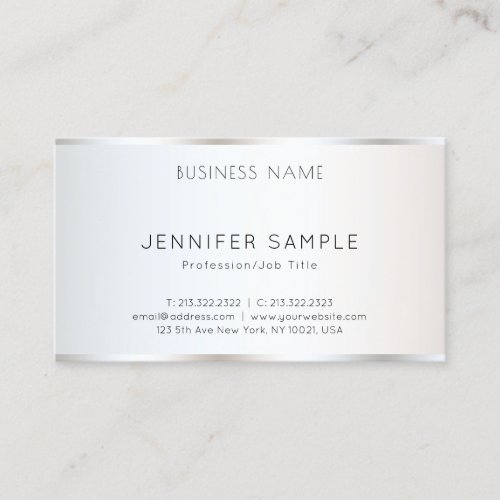 Custom Modern Elegant Plain Template Best Business Card