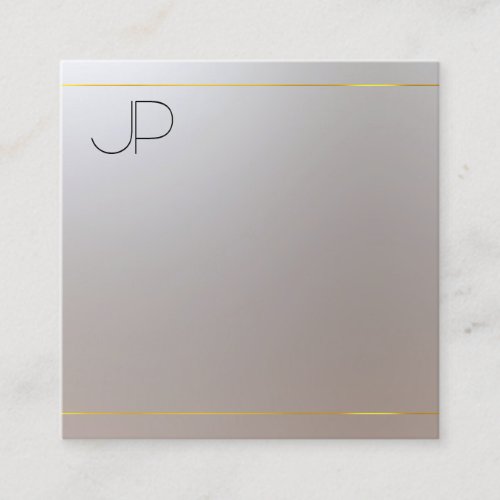 Custom Modern Elegant Professional Faux Gold Square Business Card