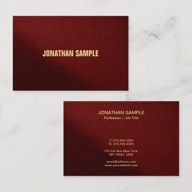 Custom Modern Elegant Professional Template Business Card (Front/Back)