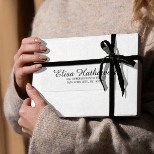Custom modern elegant return address label