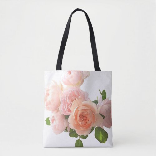 Custom Modern Elegant Roses Design Template Tote Bag