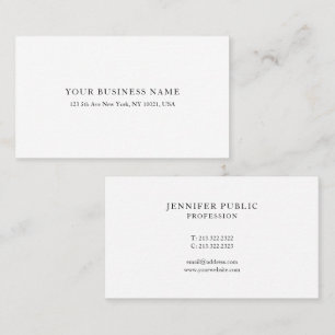 Custom Modern Elegant Simple Design Template Business Card