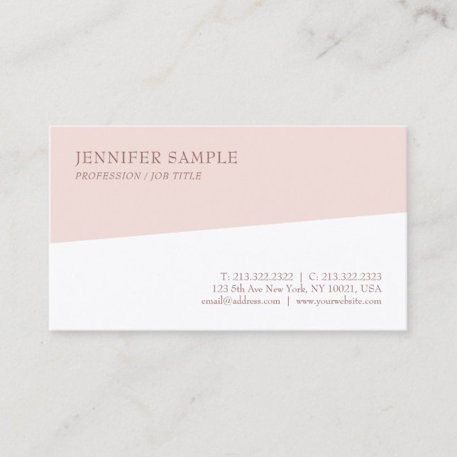 Custom Modern Elegant Simple Design Template Business Card (Front)