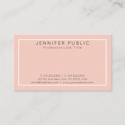 Custom Modern Elegant Simple Design Template Business Card