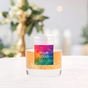 Custom Modern Elegant Simple Template Logo Here Whiskey Glass