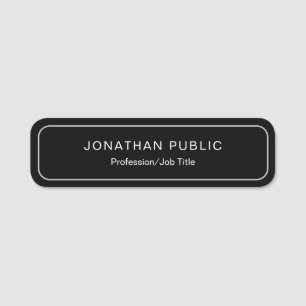Custom Modern Elegant Simple Template Professional Name Tag