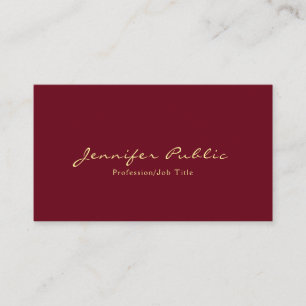 Custom Modern Elegant Template Typography Script Business Card