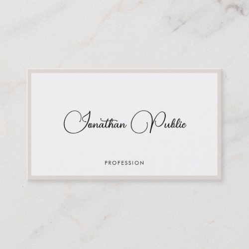 Custom Modern Elegant Typography Minimalist Business Card