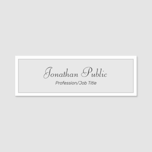 Custom Modern Elegant Typography Script Trendy Name Tag