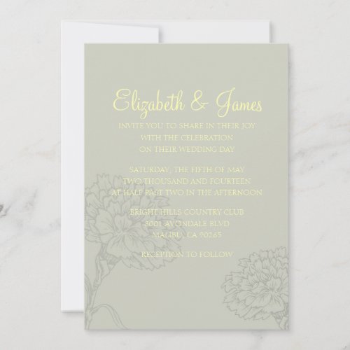 Custom Modern Elegant Wedding Invitations