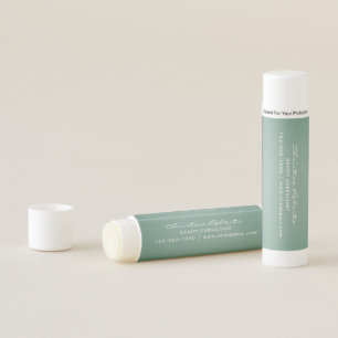 Custom Modern Eucalyptus Business Promotional Lip Balm