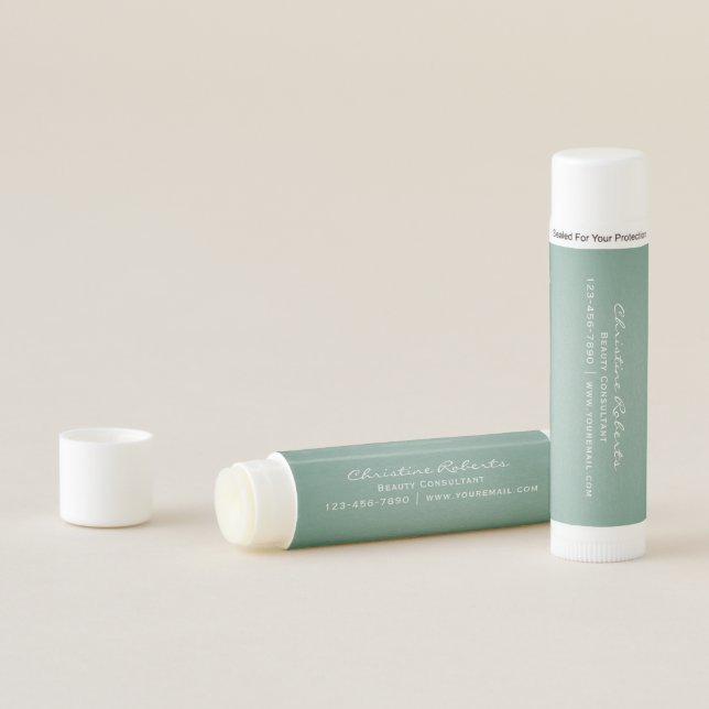 Custom Modern Eucalyptus Business Promotional  Lip Balm (In Situ)