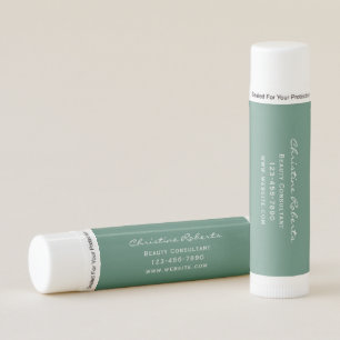 Custom Modern Eucalyptus Business Promotional Lip Balm