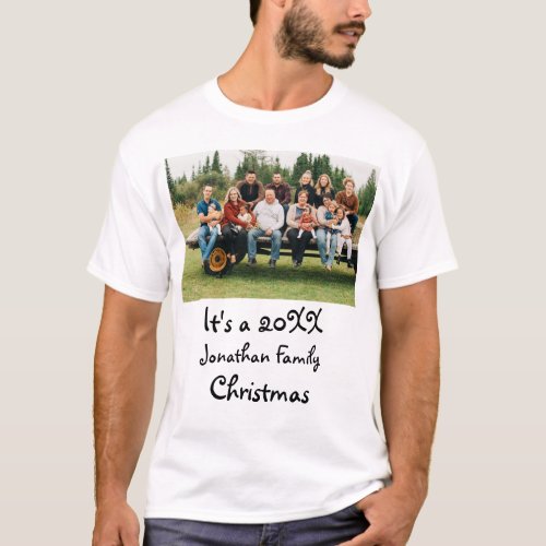 Custom Modern Family Christmas photo T_Shirt