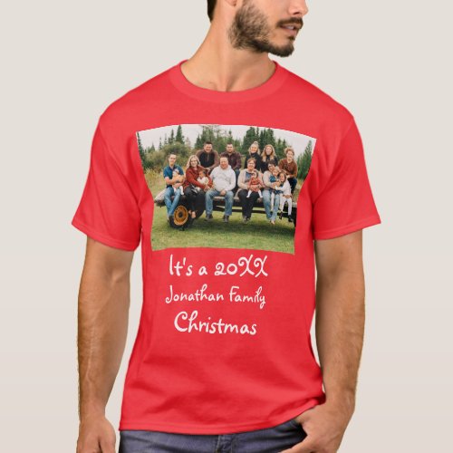 Custom Modern Family Christmas photo T_Shirt
