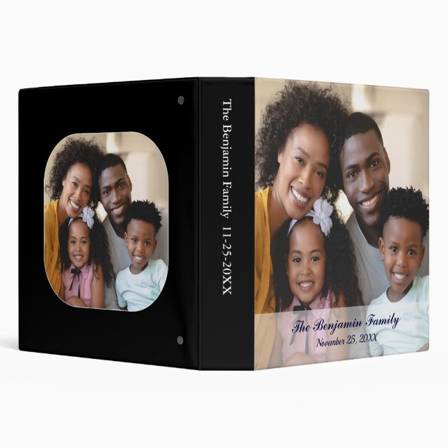 Custom Modern Family Kids Photos Personalize 3 Ring Binder (Background)