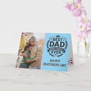 Custom Modern Father's Day Photo-text Card