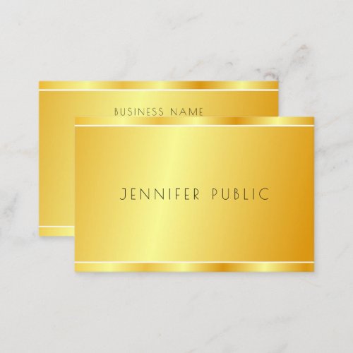 Custom Modern Faux Gold Professional Elegant Business Card